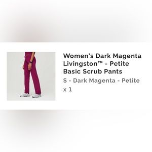 Figs Dark Magenta scrub Pants
